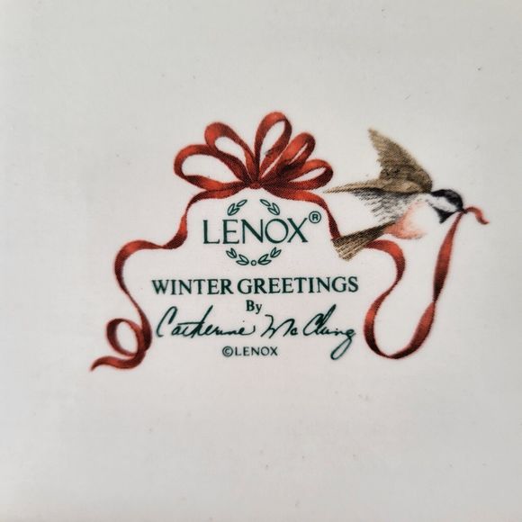 Lenox Winter Greetings Tray 3 Part Relish Dinnerware Catherine McClung Holiday - Picture 10 of 12